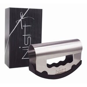 2 Blade Food Chopper, Roller w‎ Cover, Nish (Nistt?), Rolling chopper, Stainless